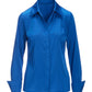 Sophia Button-Up Charmeuse Blouse Cobalt Blue