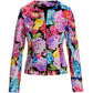 Uptown Garden Print Scuba Jacket Multi
