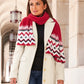 Pearl Embellished Scarf Red Multi