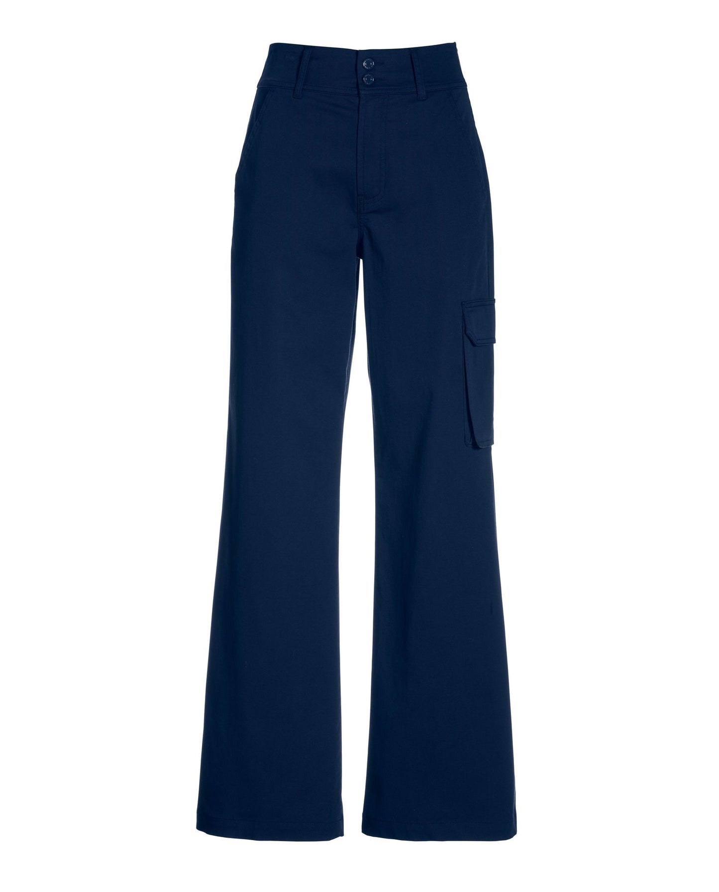 Malibu High Waist Wide Leg Cargo Pant Navy