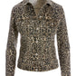 Neutral Leopard Print Denim Jacket Brown Multi