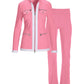 Chic Zippered Sport Coordinate Set Sachet Pink