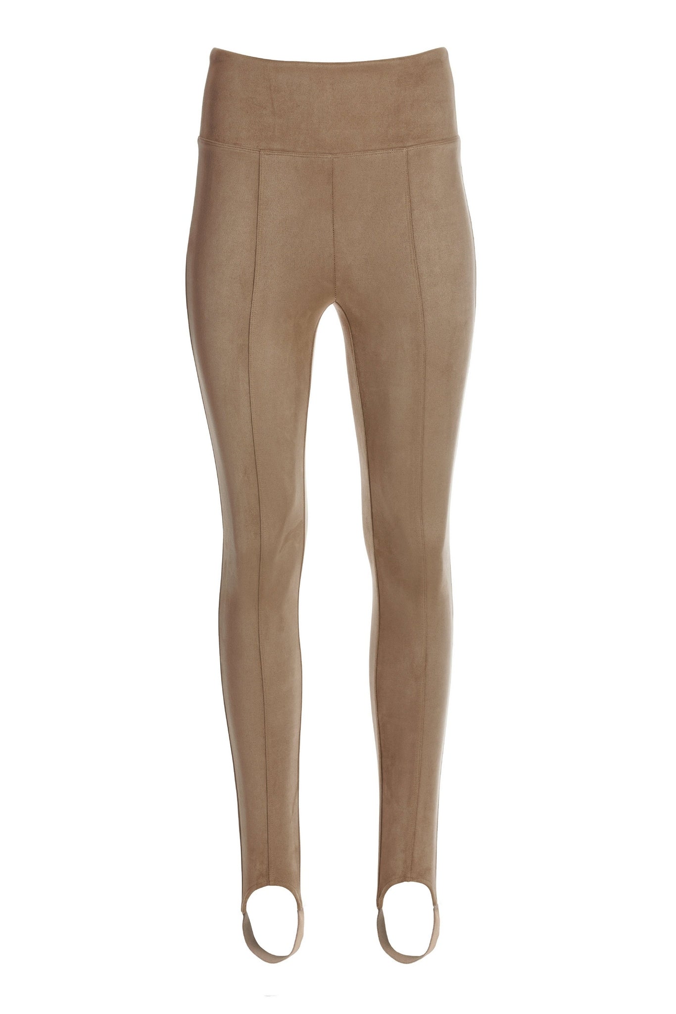 Faux Suede Stirrup Legging Taupe