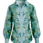 Floral Print Victoria Chic Drama-Sleeve Shirt Multi
