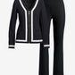 Beyond Travel Classic Colorblock Coordinates Set Jet Black/Ivory Coast