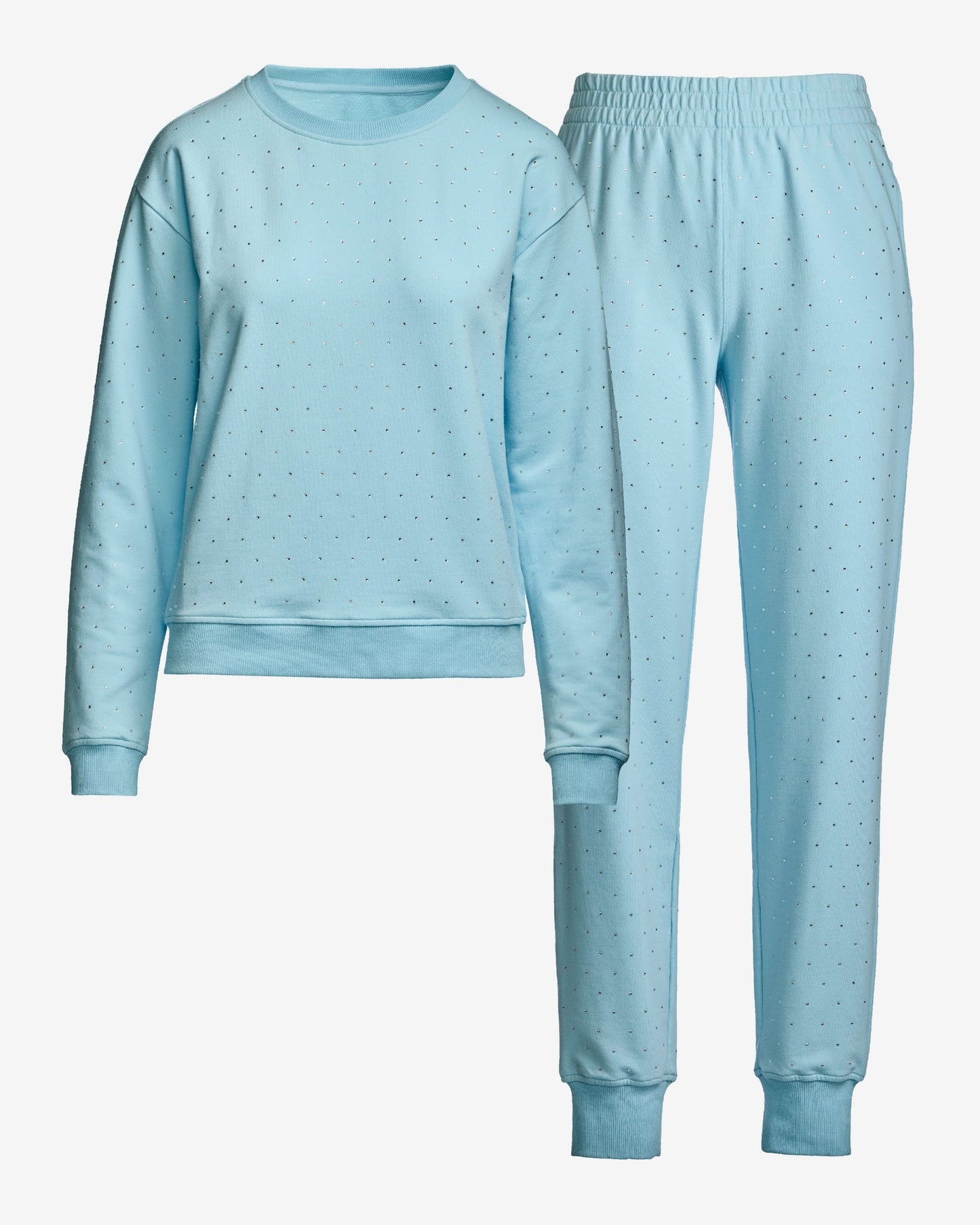 Rhinestone Jogger Set Airy Blue
