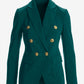 Modern Double-Breasted Blazer Deep Emerald