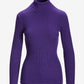 Ribbed Turtleneck Sweater Royal Purple