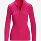 Ribbed Half Zip Up Sweater Pink Peacock