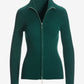 Ribbed Full Zip Cardigan Deep Emerald