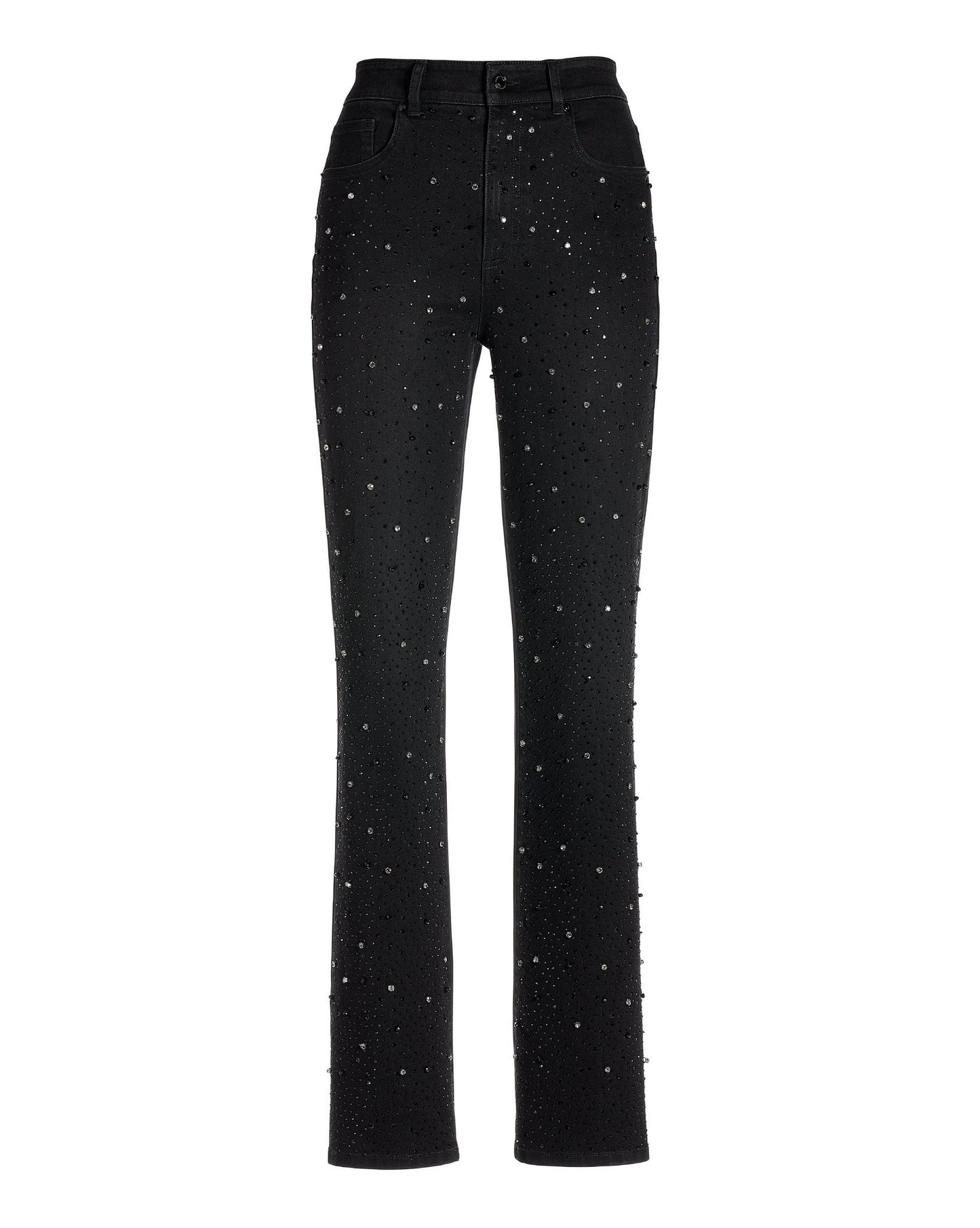 Sedona Crystal Embellished Washed Black Straight Leg Jean Black Wash
