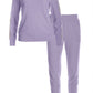 OTS Rhinestone Trim Lounge Set Lavender