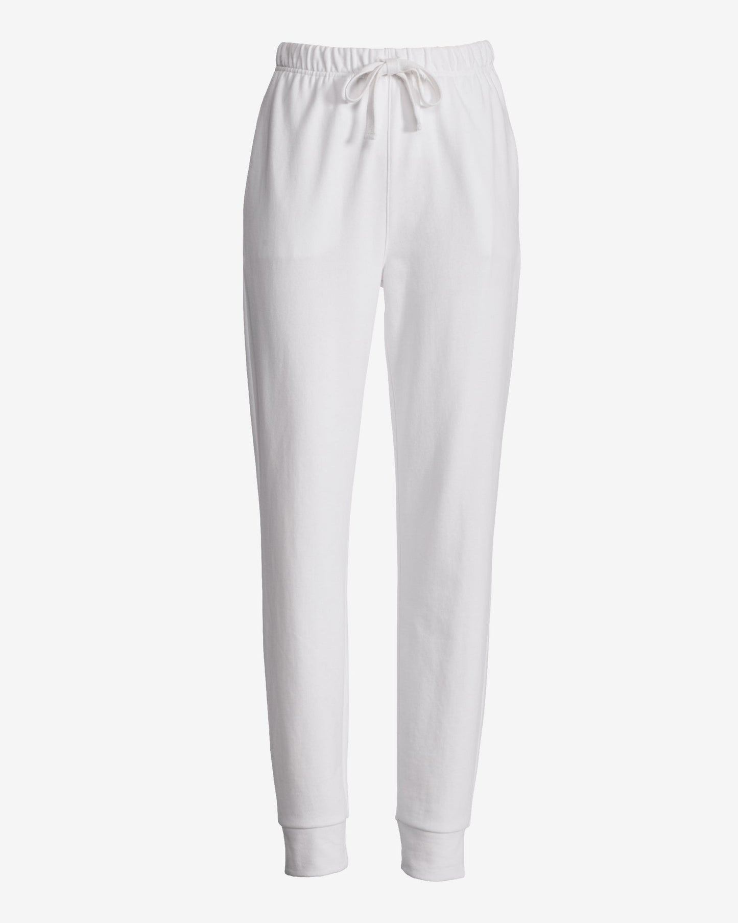 Cotton Comfort Drawstring Pocket Jogger White