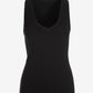 So Essential Ribbed V Neck Tank Black