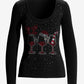 Scoopneck Festive Glasses Top Proper Black
