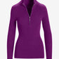 Ribbed Half Zip Up Sweater Grape Juice