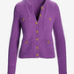 Button Detail Pocket Sweater Cardigan Amethyst Orchid