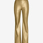 Monterey Faux Leather Five Pocket Bootcut Pant Gold