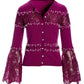Pearl And Lace Embellished Cardigan Hollyhock