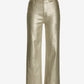 Malibu Coated Cropped Wide Leg Jean Gold Metallic
