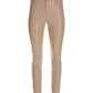 Faux Leather Five Pocket Pant Light Tan