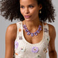 Two-Toned Gem Necklace Purple