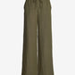 Malibu Wide Leg Drawstring Linen Pant Olive Night
