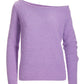 Plush Slouchy Sweater Sheer Lilac