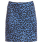 Blue Animal Print Pull-On Denim Skort Blue Animal