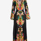 Castillo Gardens Luxe Full Length Duster Black/Magenta