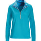 French Terry Half Zip Print Collar Sweatshirt Blue Grotto