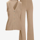 Button Up Sweater Lounge Set Sesame