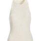 High Neck Sweater Tank Off White
