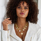Layered Statement Pearl Necklace Gold