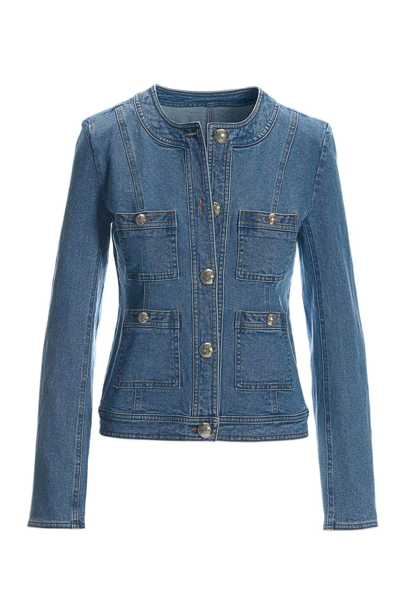 Luxe Denim Jacket Medium Wash