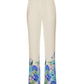 Garden Fete Floral Print Trouser White Blue Multi