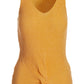 Knot front v neck sweater tank top Orange