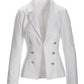 Polished Linen Blazer White