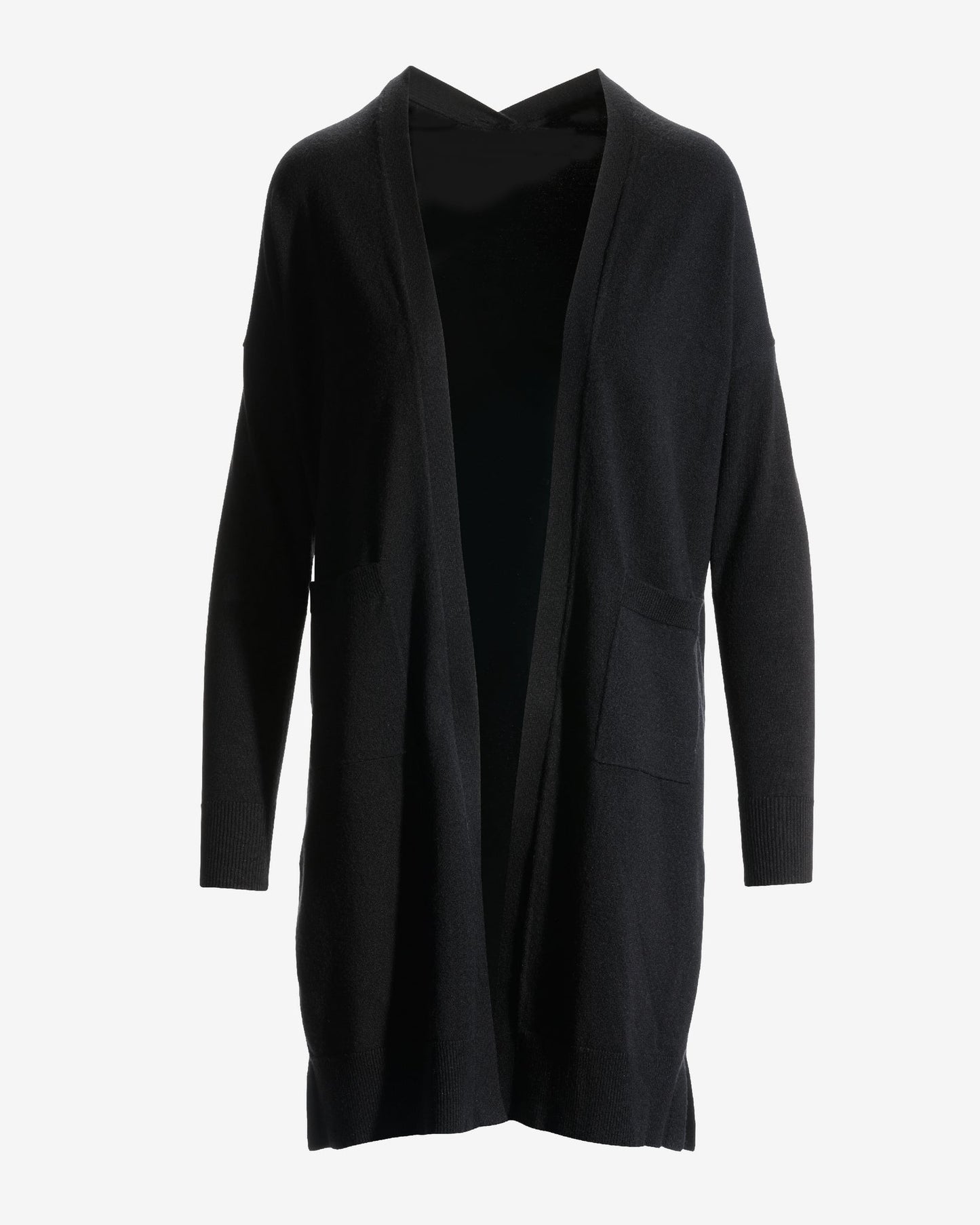 Lightweight Long Effortless Cardigan Black