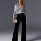 Crystal Gem Embellished Buckle Belt Black