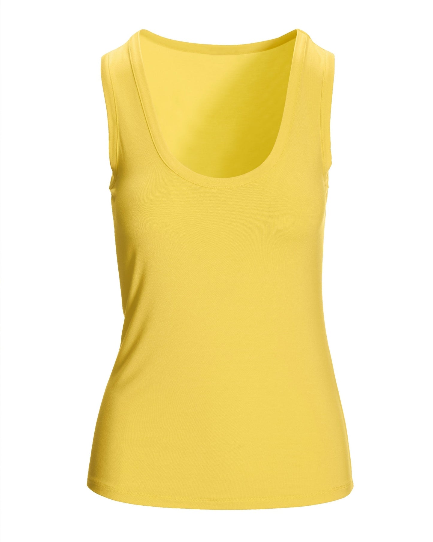 So Effortless Scoop-Neck Tank Top Lemon Drop