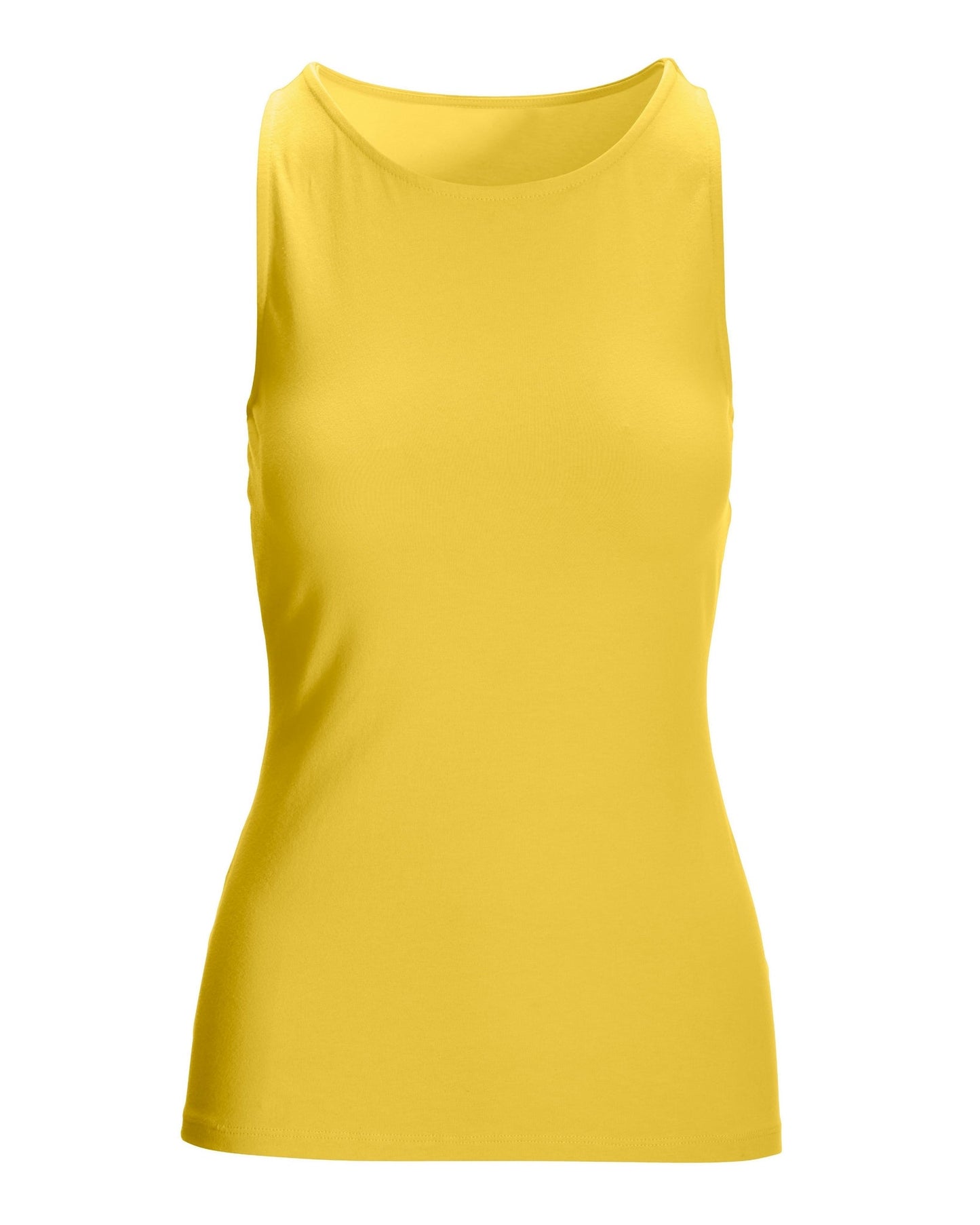 So Sexy High Neck Knit Tank 2BL16 Lemon Zest
