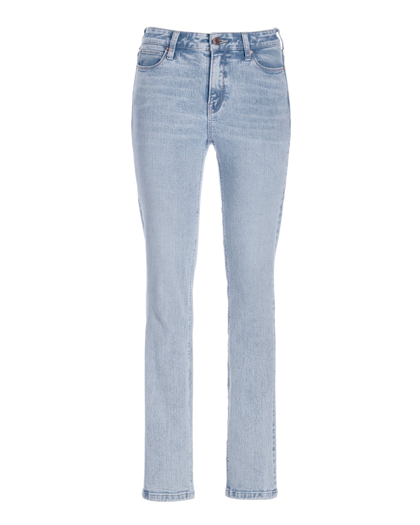 Newport High-Rise Slim Straight-Leg Jean Bleach Washed