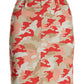 Chic Camo Print Proper Pull On Denim Skort Pink