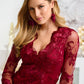 Chiffon Floral Detail Statement Hoop Red