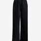 Malibu Wide Leg Drawstring Linen Pant Black
