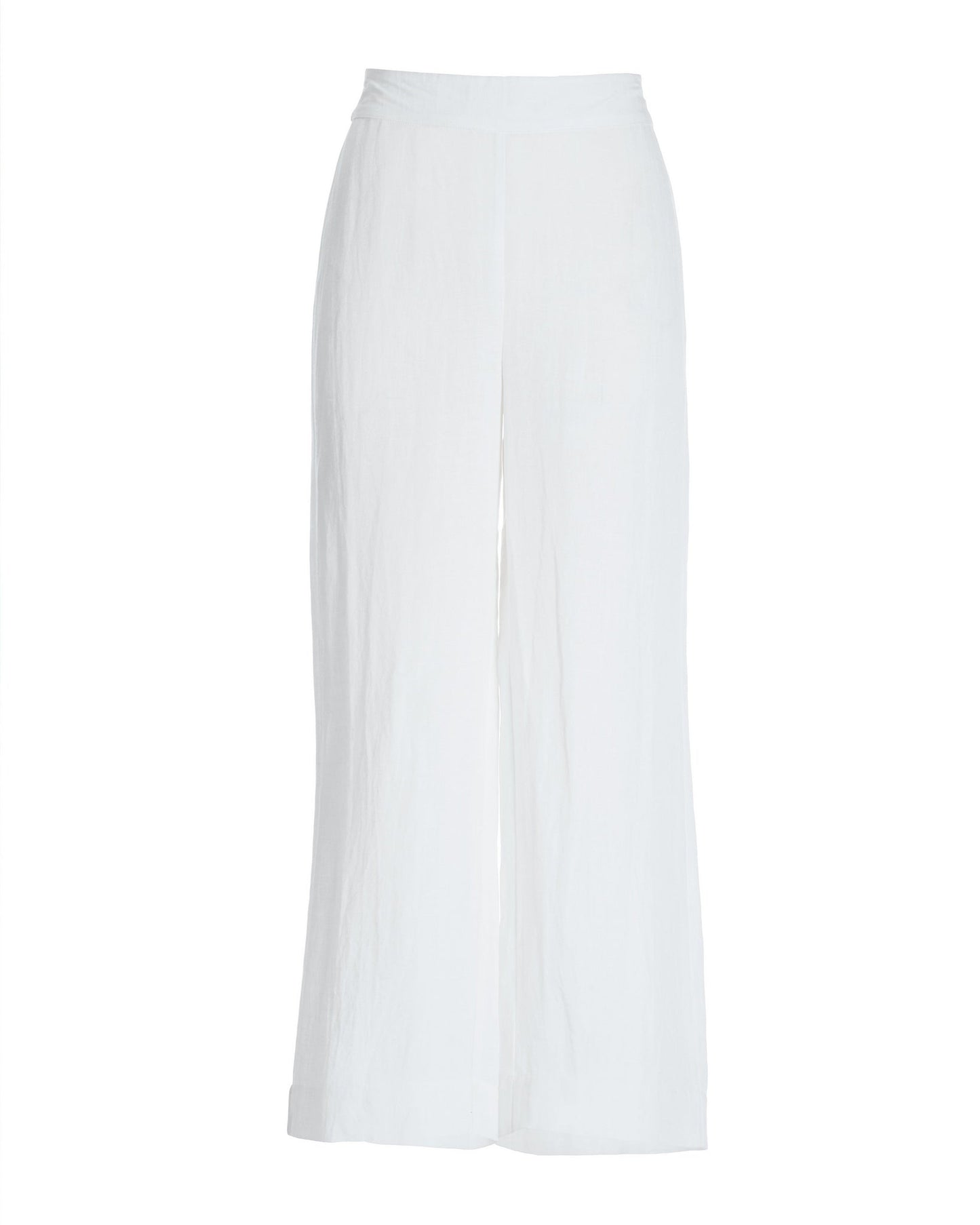Malibu Linen Cropped Pant White