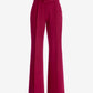 Malibu Belted Ponte High Waist Wide Leg Trouser Pant Rumba Red