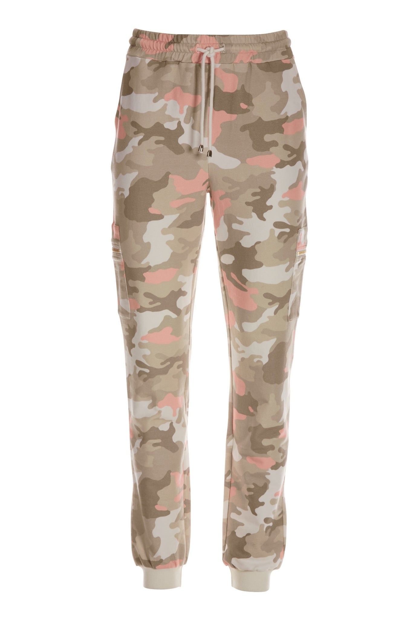 French Terry Camo Cargo Jogger Neutral