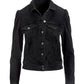 Denim Puff-Sleeve Jacket Black Wash